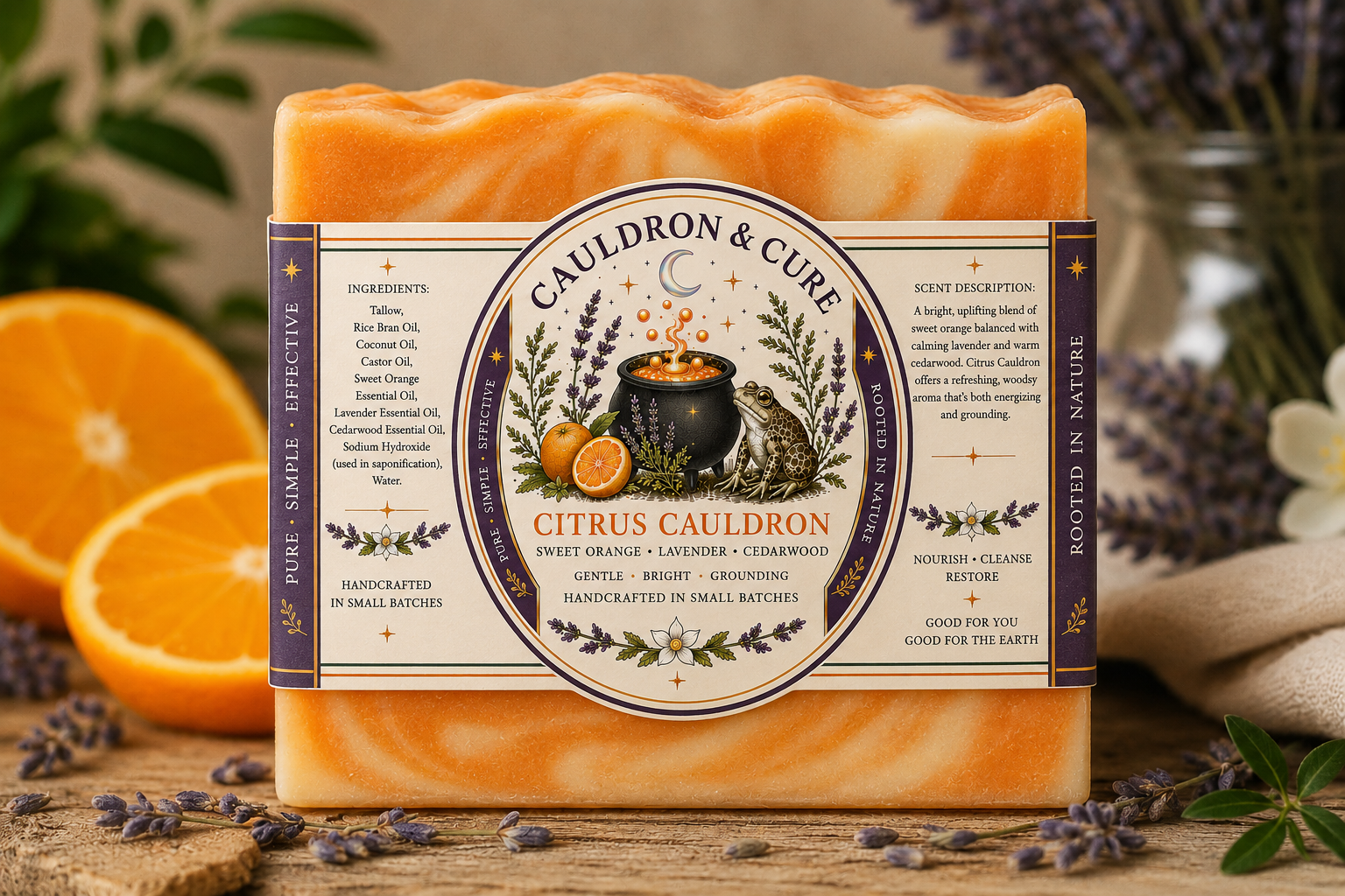 Citrus Cauldron Cold-Processed Soap